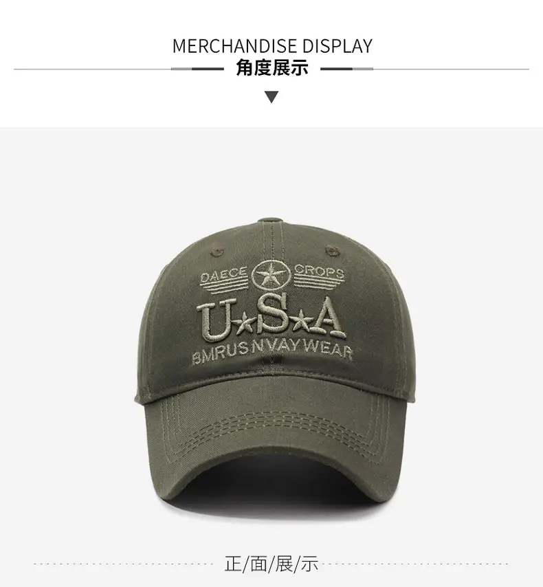U.S.A. Camo Flat Cap Men's All Season — feature 8