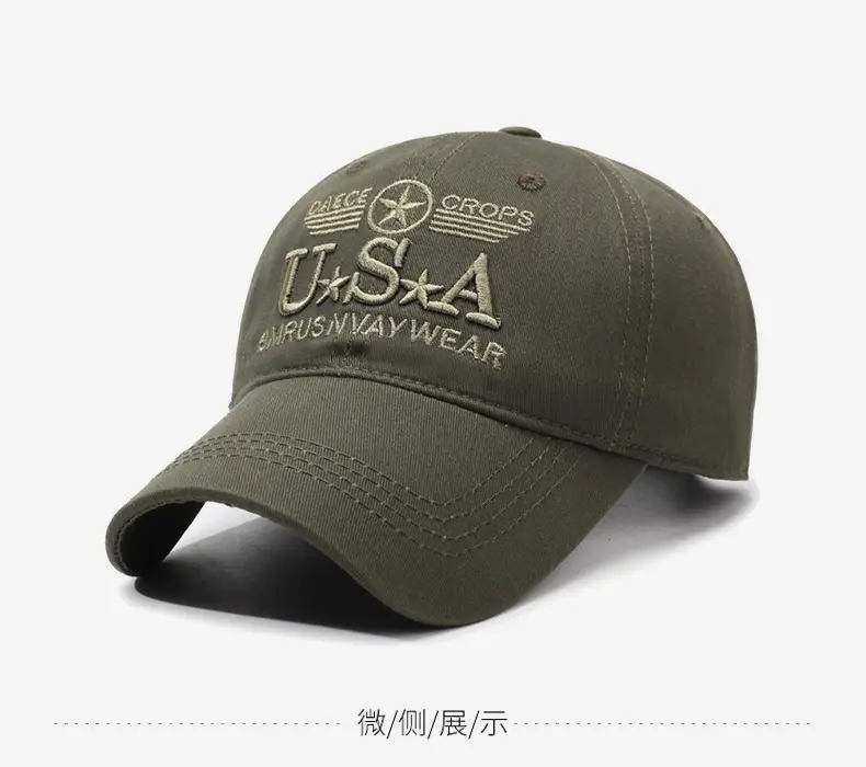 U.S.A. Camo Flat Cap Men's All Season — feature 9