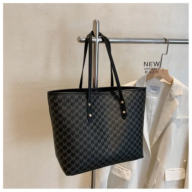 High-End Printed Leather Tote Bag Brown Cross-Border New — feature 14