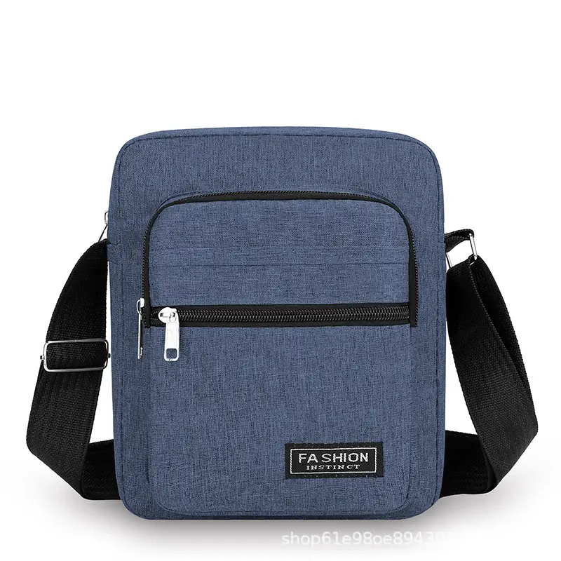 Men's Blue Multi-Layer Waterproof Shoulder Bag - Image 3