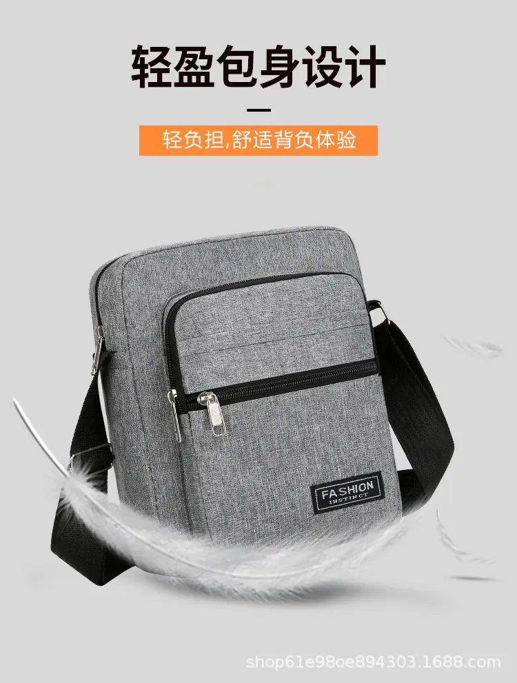 Men's Blue Multi-Layer Waterproof Shoulder Bag — feature 10