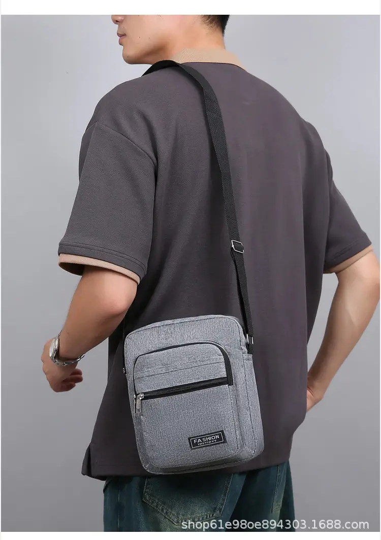 Men's Blue Multi-Layer Waterproof Shoulder Bag — feature 15