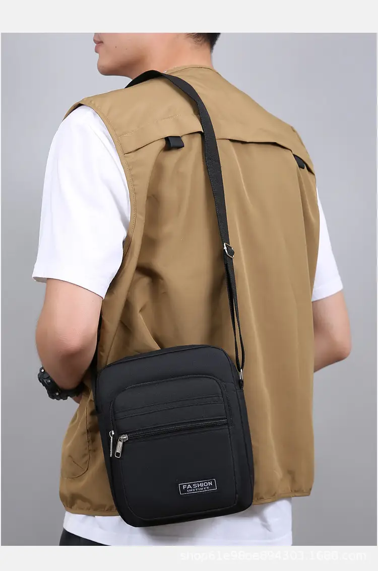 Men's Blue Multi-Layer Waterproof Shoulder Bag — feature 18