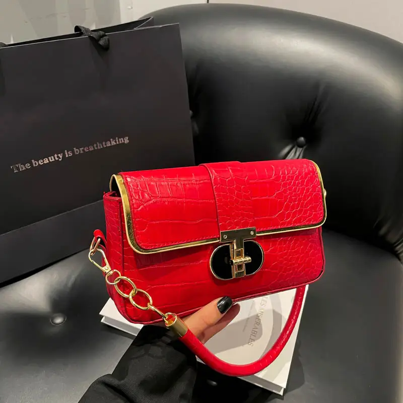 Red Korean Style Crossbody Bag for Women - Image 7