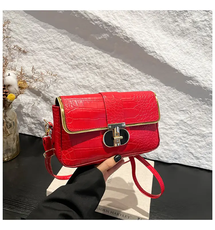 Red Korean Style Crossbody Bag for Women - Image 2