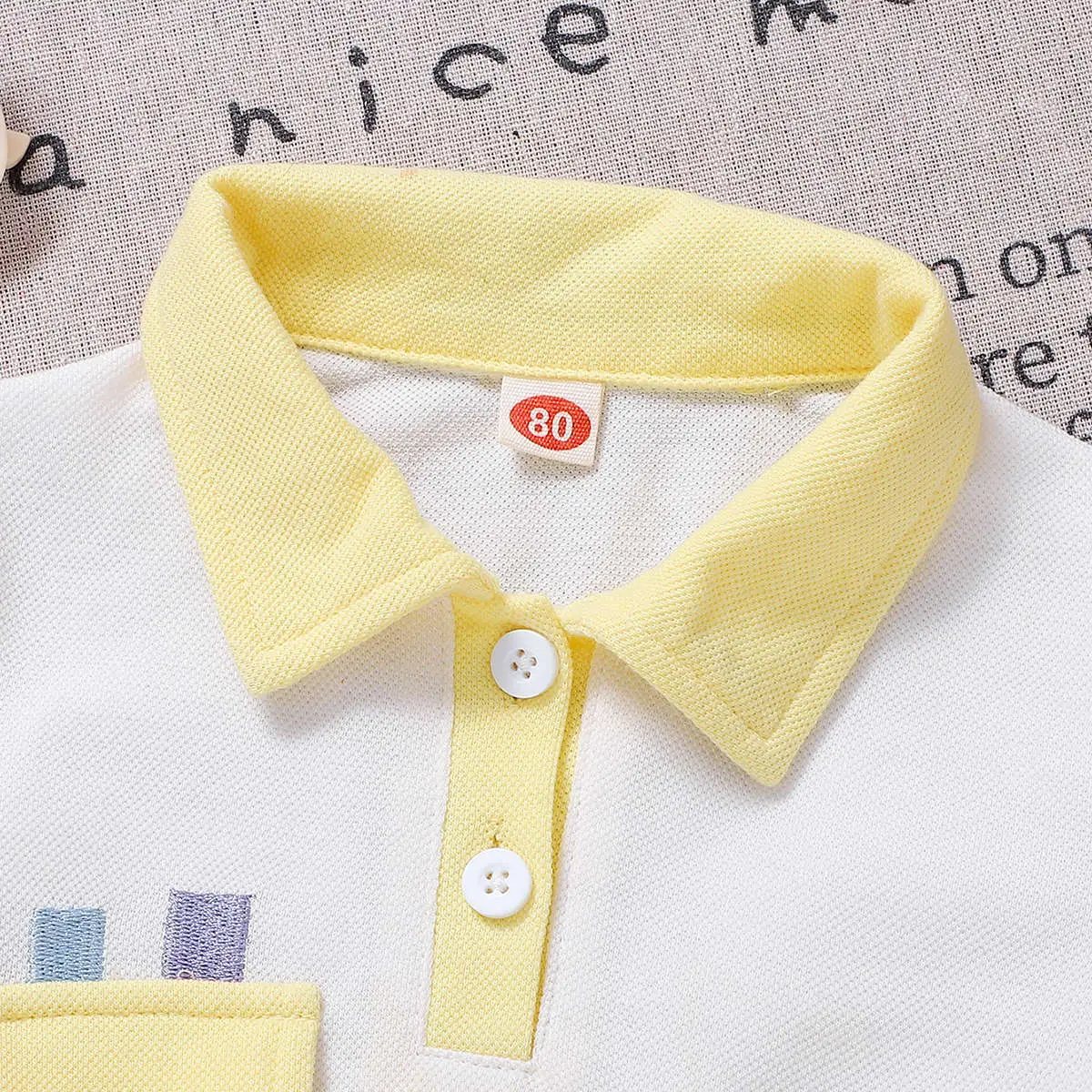 Baby Cotton T-Shirt & Pants Set with Pocket & Cartoon Design - Image 4