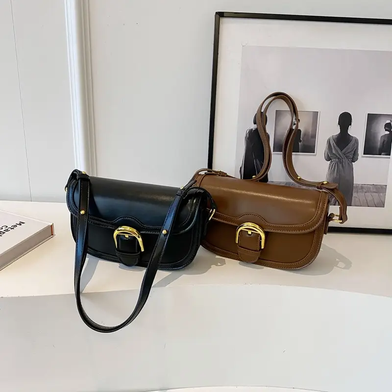 Women Crossbody Bag Black Leather 2026 New - Image 4