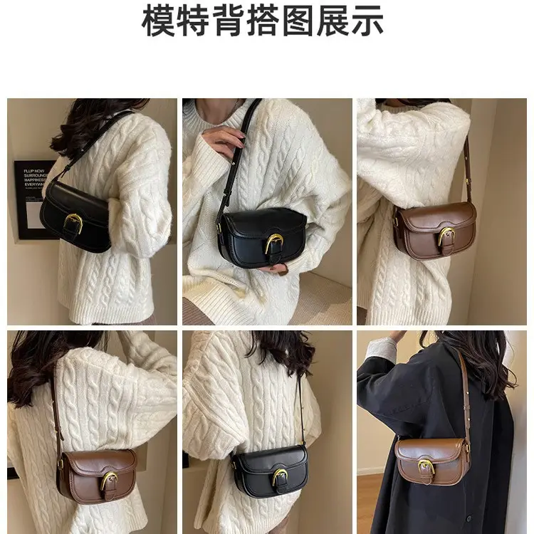 Women Crossbody Bag Black Leather 2026 New - Image 5