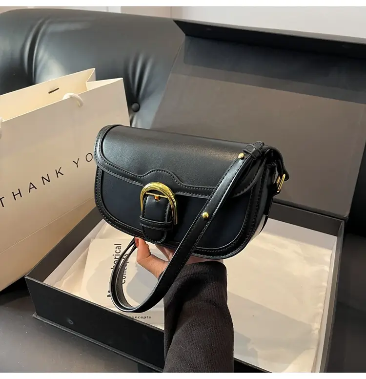 Women Crossbody Bag Black Leather 2026 New — feature 7
