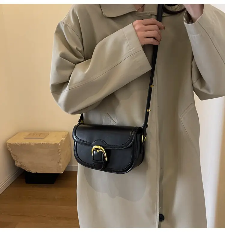 Women Crossbody Bag Black Leather 2026 New — feature 8