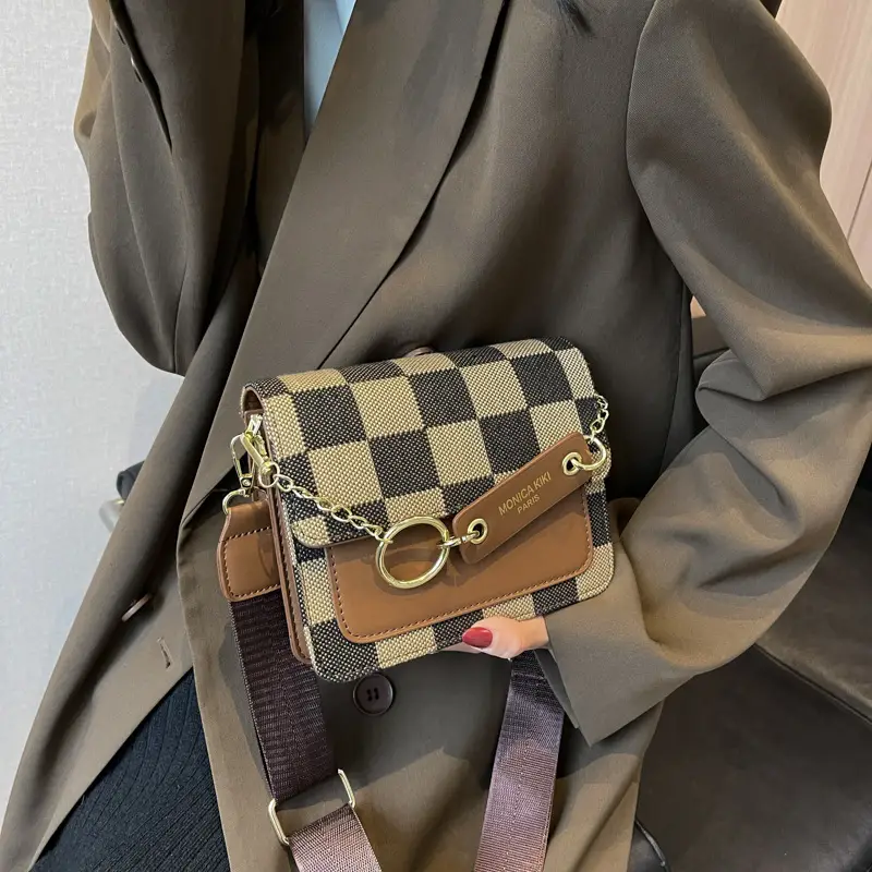 Cross-Border Retro Checkerboard Crossbody Bag for Women - Image 4
