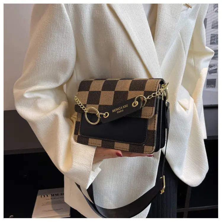 Cross-Border Retro Checkerboard Crossbody Bag for Women - Image 5
