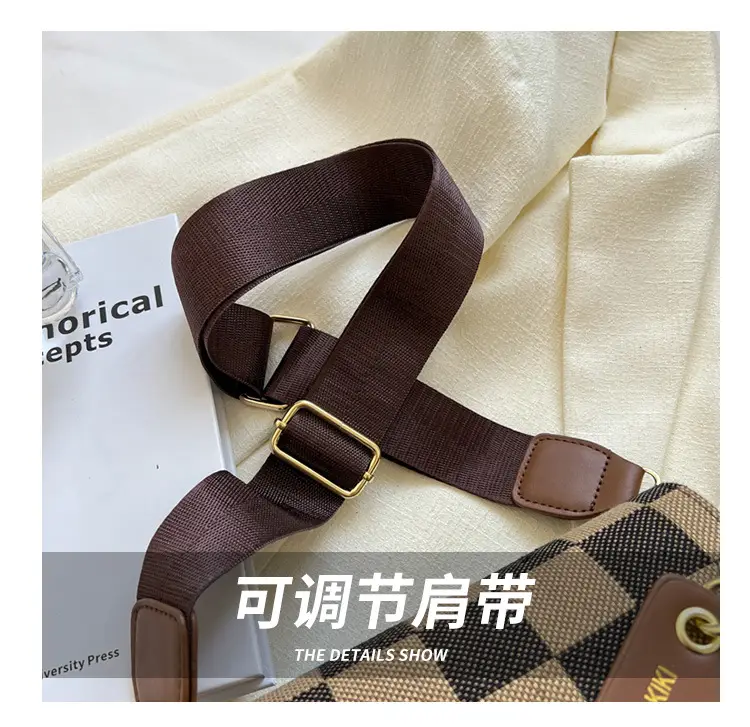 Cross-Border Retro Checkerboard Crossbody Bag for Women — feature 16