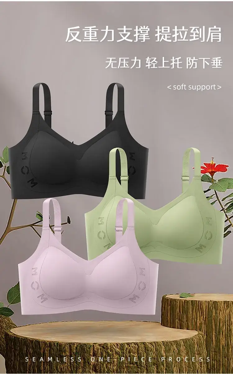 Traceless Women's Anti-Sagging Back Bra Black — feature 3