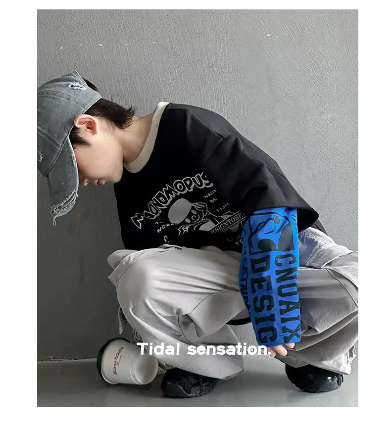 Boys Long Sleeve T-Shirt Black Graphic Spring Autumn 2025 — feature 10