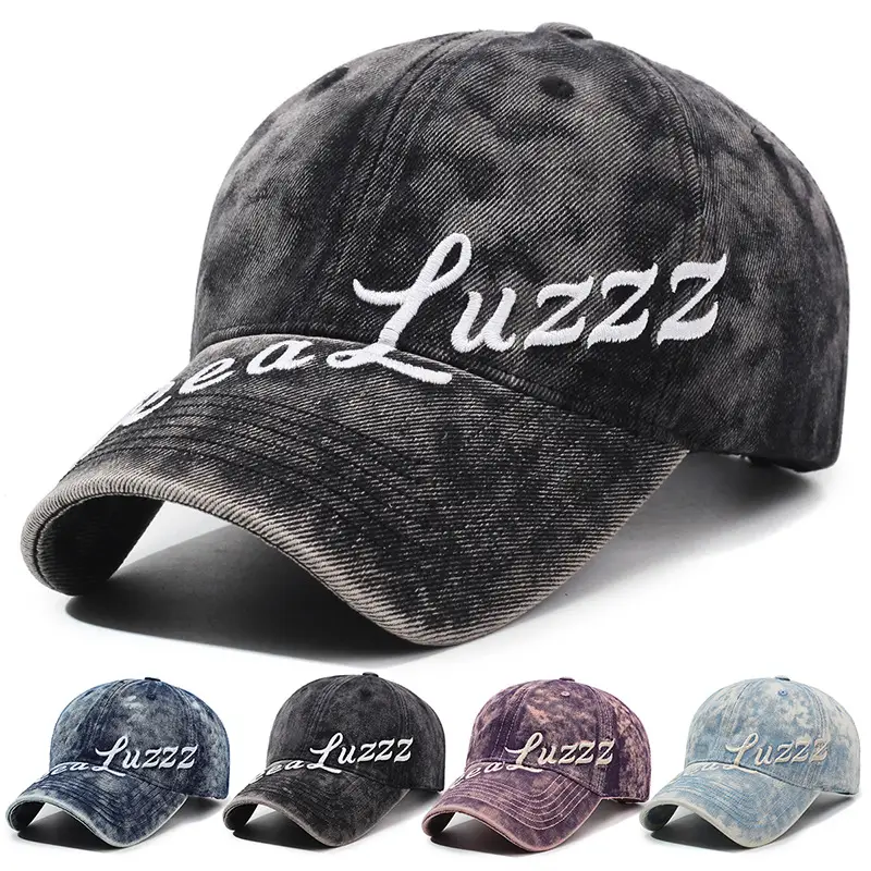 Men's Vintage Washed Baseball Cap with Embroidered Back