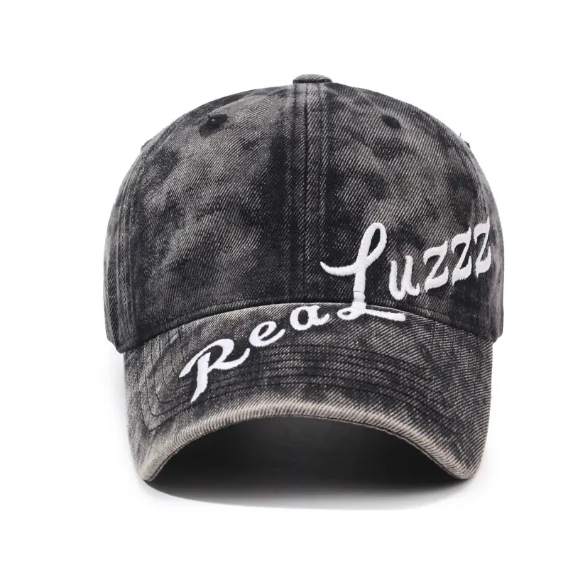 Men's Vintage Washed Baseball Cap with Embroidered Back