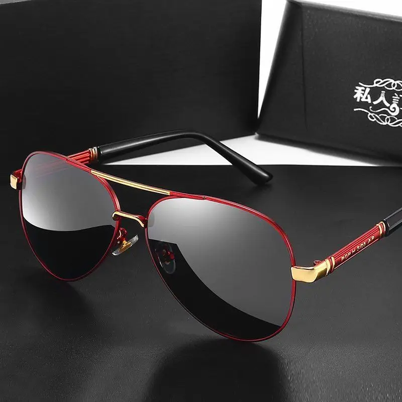 Polarized UV Sunglasses Red Gold Driving Day Use — feature 10