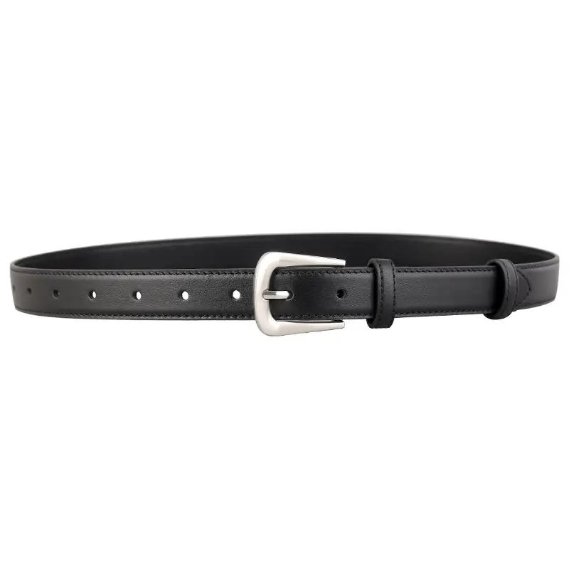 Women's Cowhide Belt Silver Button 2025 High End - Image 8
