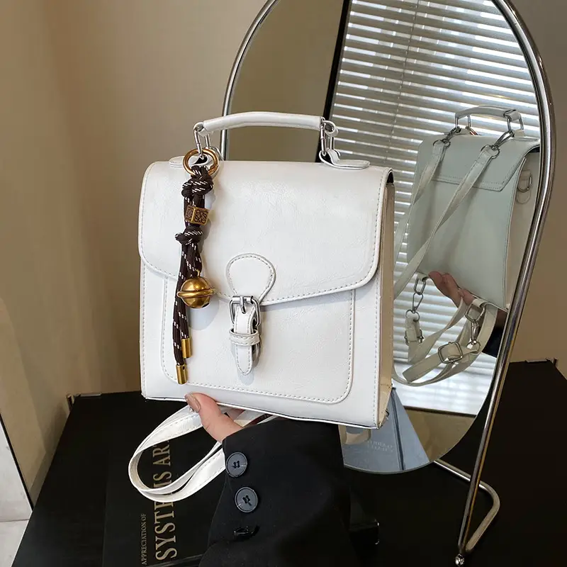 2025 New Fashion Oil Wax Leather Large Capacity Tote Bag - Image 12