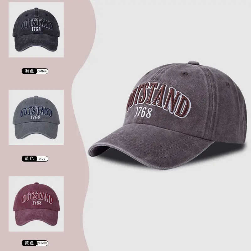American Retro Letter Baseball Cap Maroon 1768 - Image 6