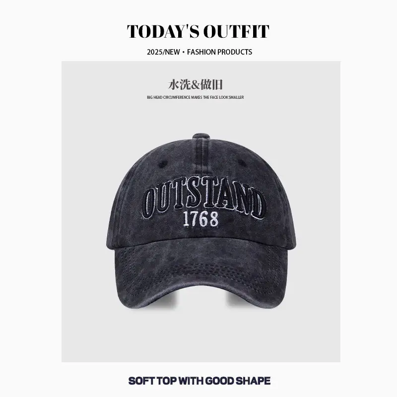 American Retro Letter Baseball Cap Maroon 1768 - Image 2