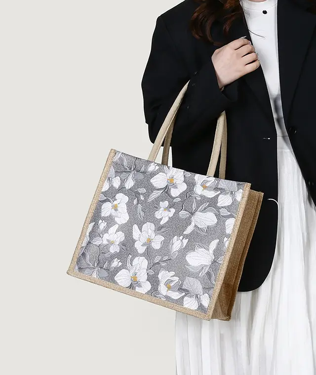 Large Capacity Linen Floral Tote Bag for Women — feature 10