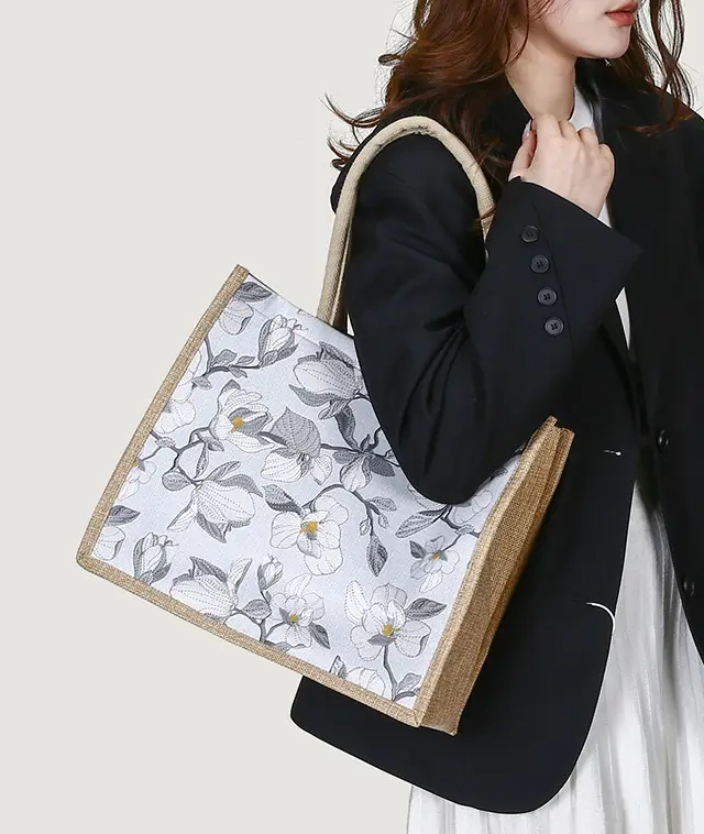 Large Capacity Linen Floral Tote Bag for Women — feature 7