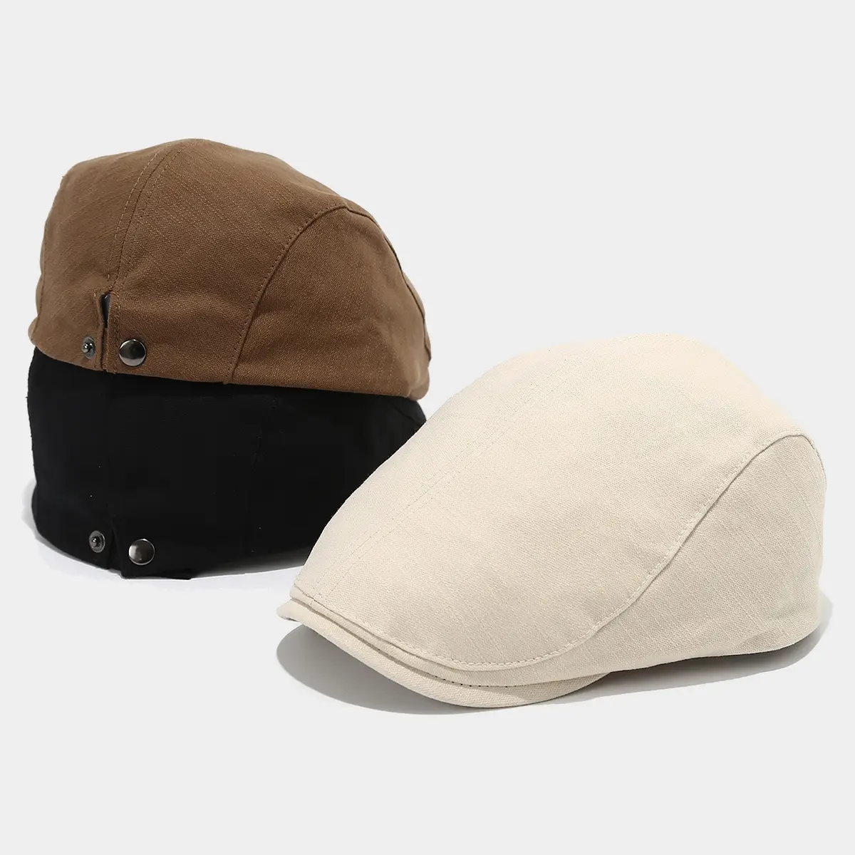 Japanese Style Retro Progressive Cap for Kids Small Brown — feature 3