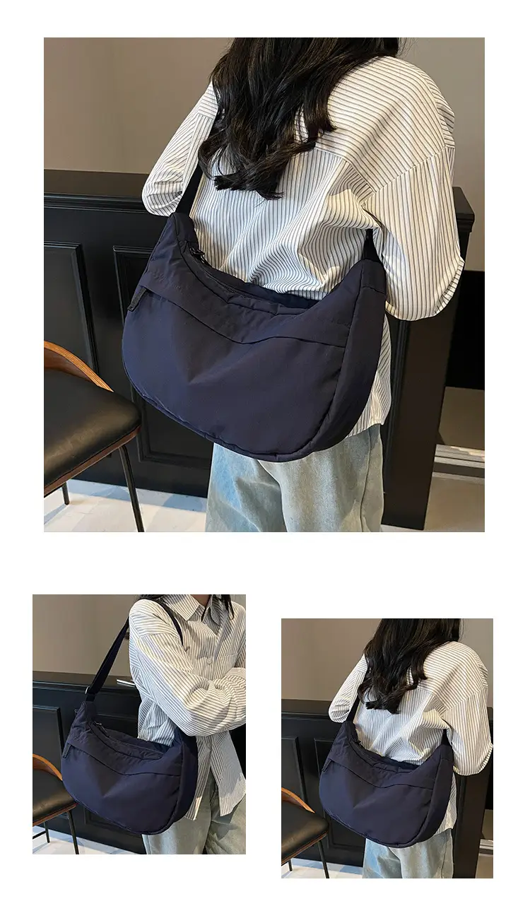 Women's Beige Nylon Crossbody Bag Large Capacity Waterproof — feature 14