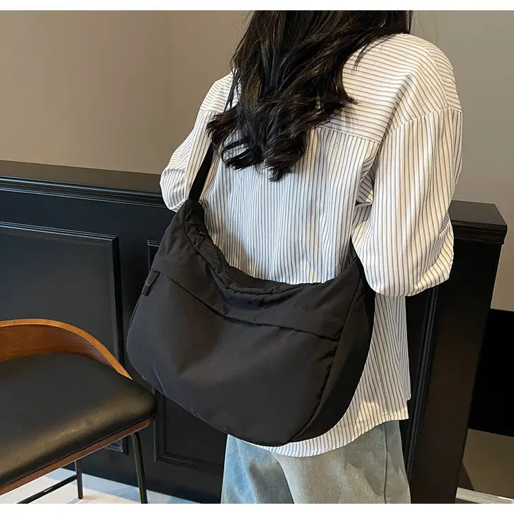 Women's Beige Nylon Crossbody Bag Large Capacity Waterproof — feature 47