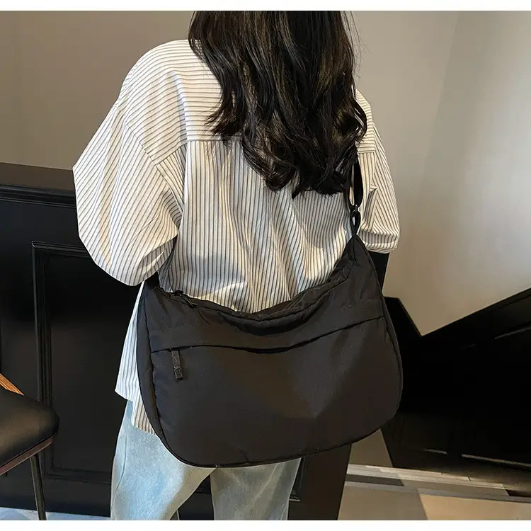 Women's Beige Nylon Crossbody Bag Large Capacity Waterproof — feature 48