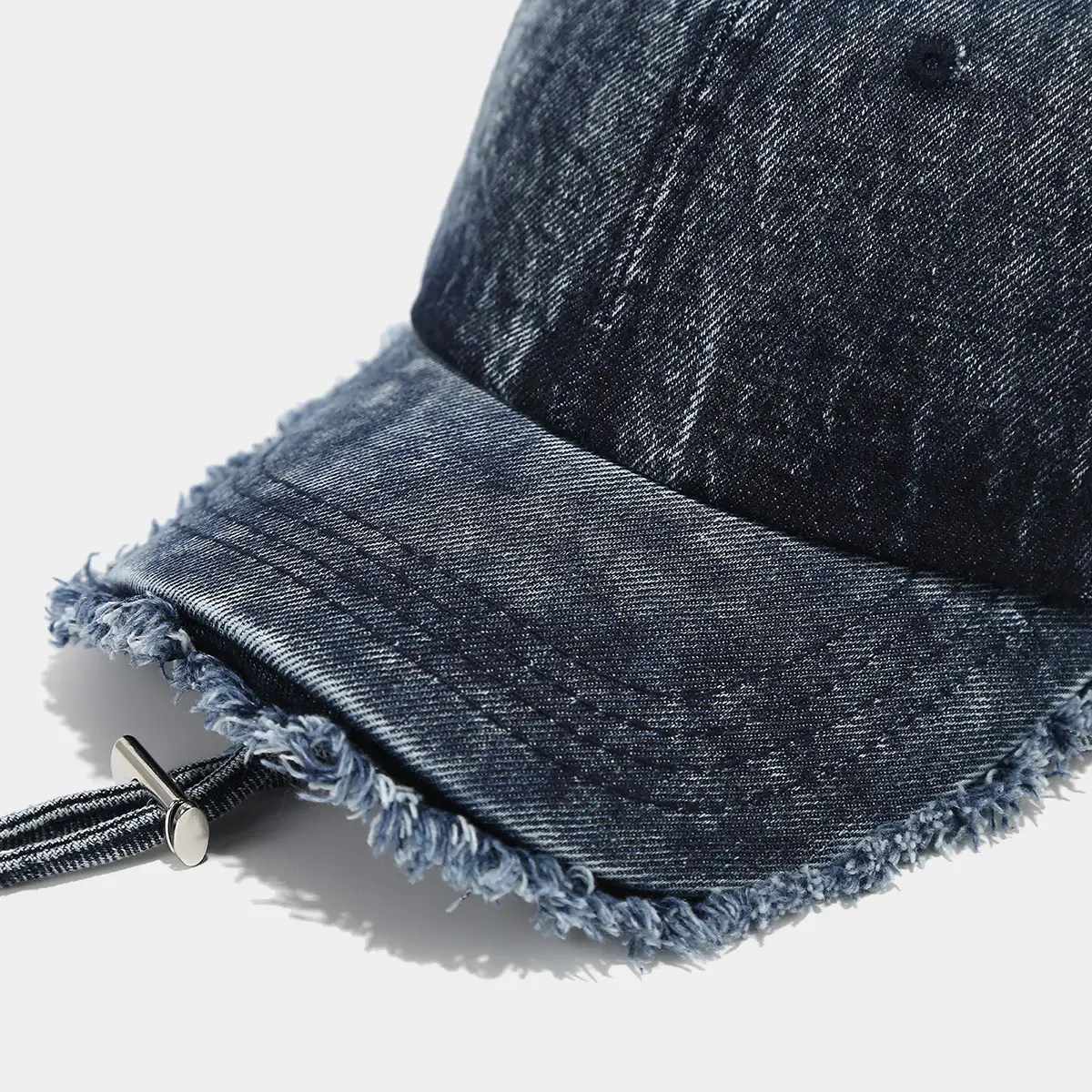 Japanese Artistic Retro Denim Baseball Cap with Windproof Rope — feature 10