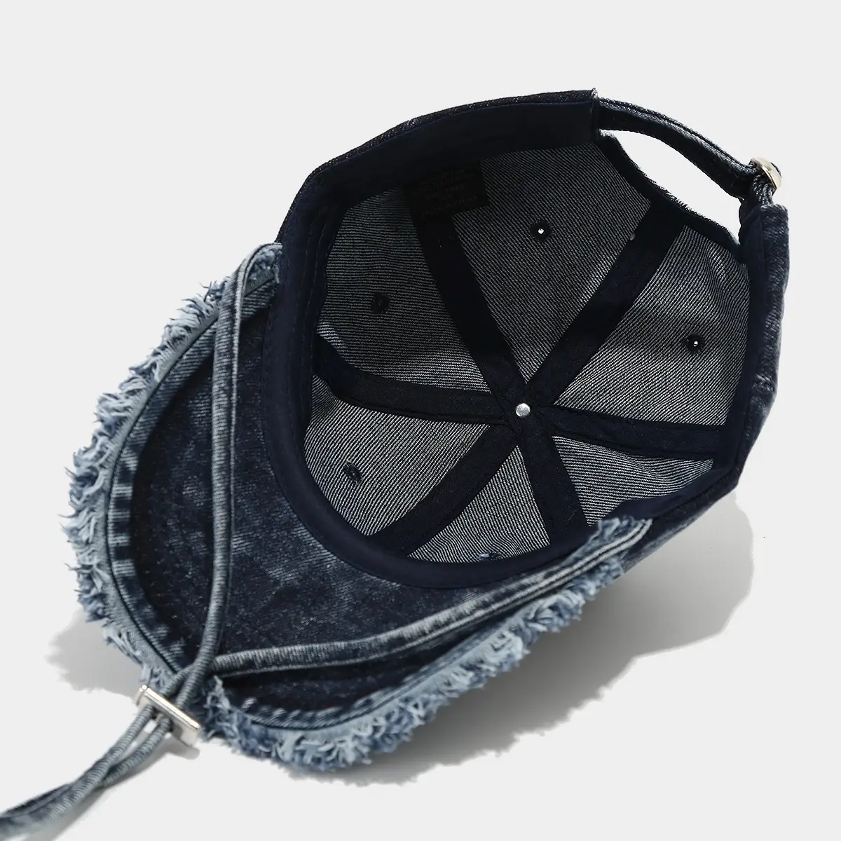 Japanese Artistic Retro Denim Baseball Cap with Windproof Rope — feature 11