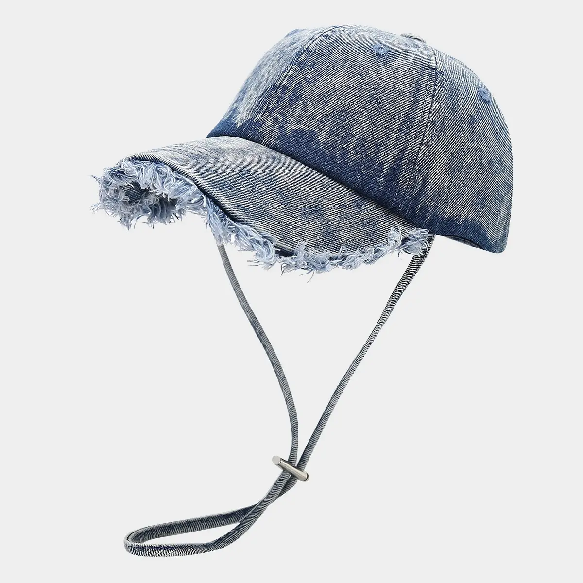 Japanese Artistic Retro Denim Baseball Cap with Windproof Rope — feature 7