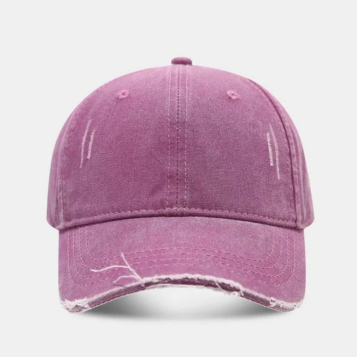 Purple Japanese Artistic Retro Hole Baseball Cap for Women - Image 4