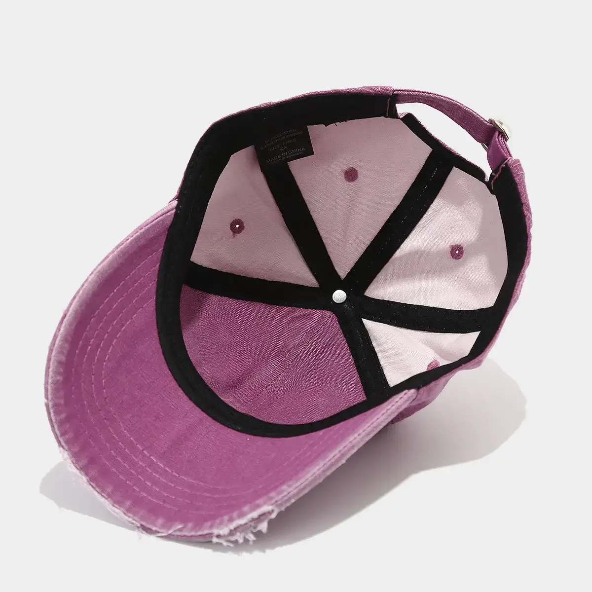 Purple Japanese Artistic Retro Hole Baseball Cap for Women - Image 8