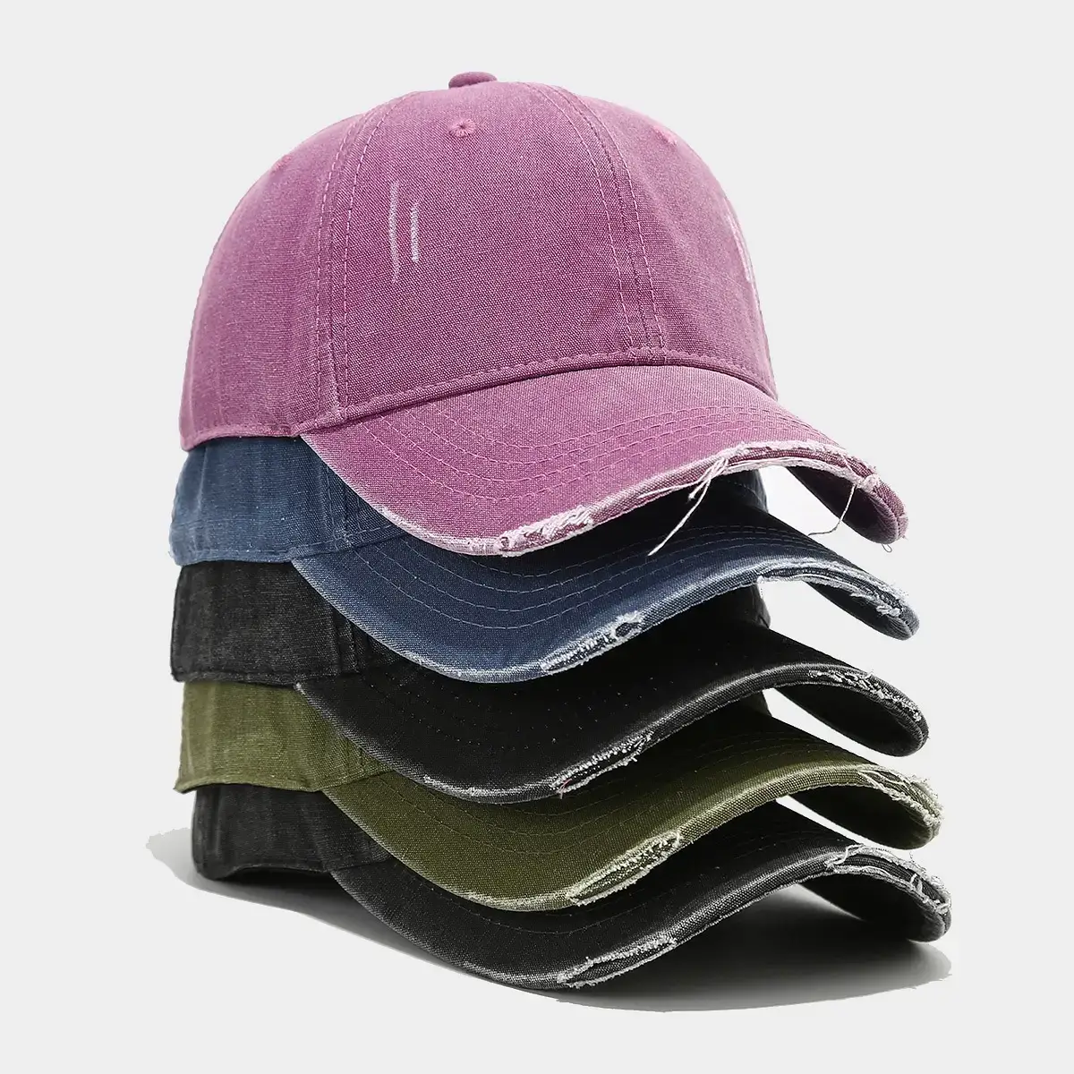 Purple Japanese Artistic Retro Hole Baseball Cap for Women — feature 2
