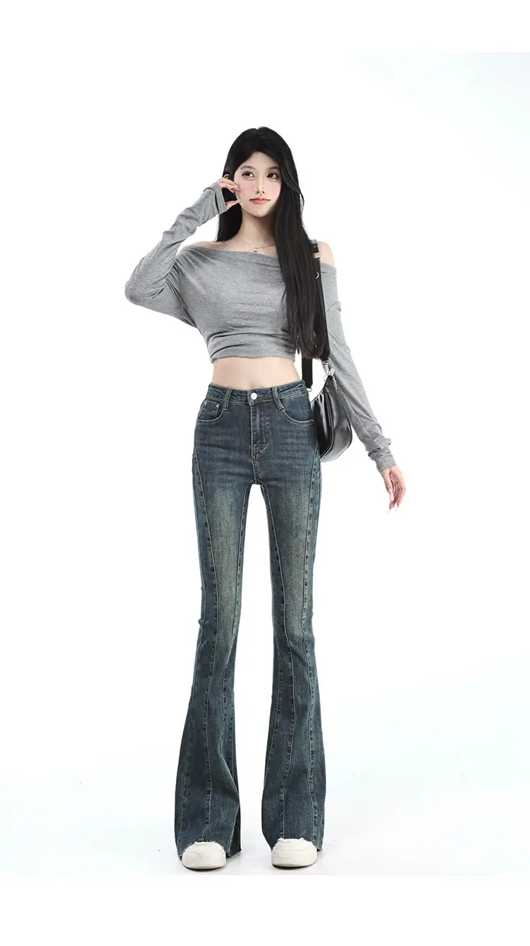 Dark Blue Flared Jeans for Tall Women — feature 10