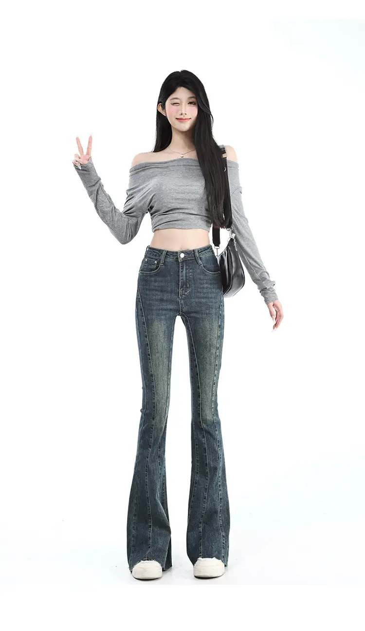 Dark Blue Flared Jeans for Tall Women — feature 11