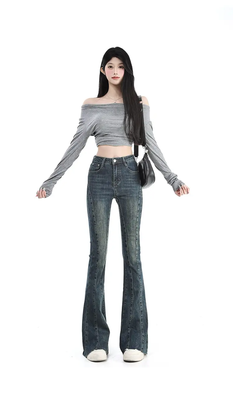 Dark Blue Flared Jeans for Tall Women — feature 5