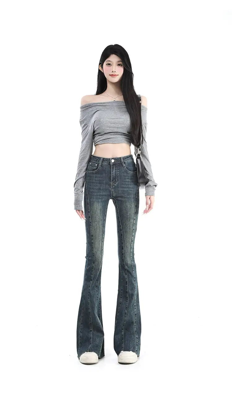 Dark Blue Flared Jeans for Tall Women — feature 6