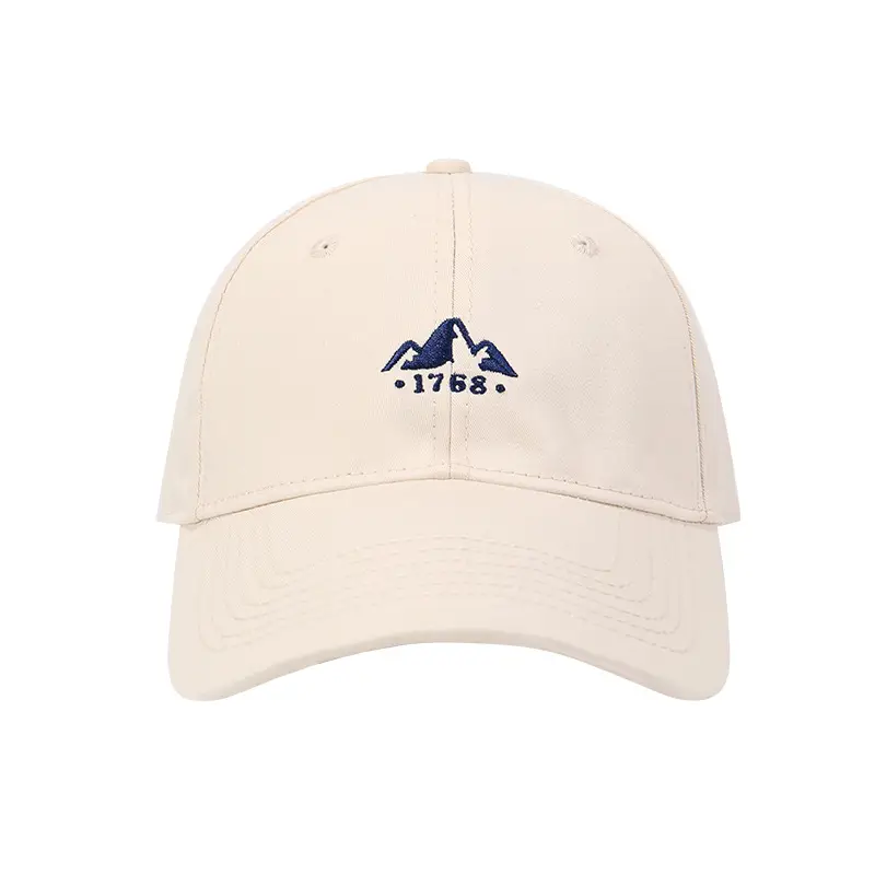 Women's Mountain Embroidered Baseball Cap Beige - Image 10