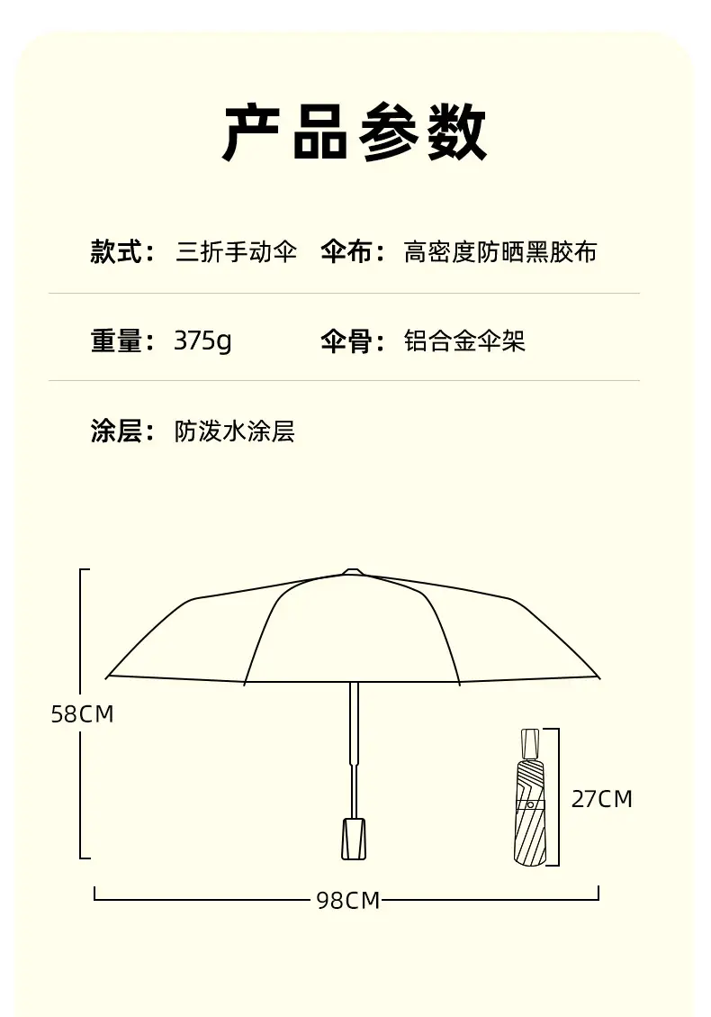 Alice Folding Umbrella for Girls Waterproof Sun & Rain Protection — feature 10
