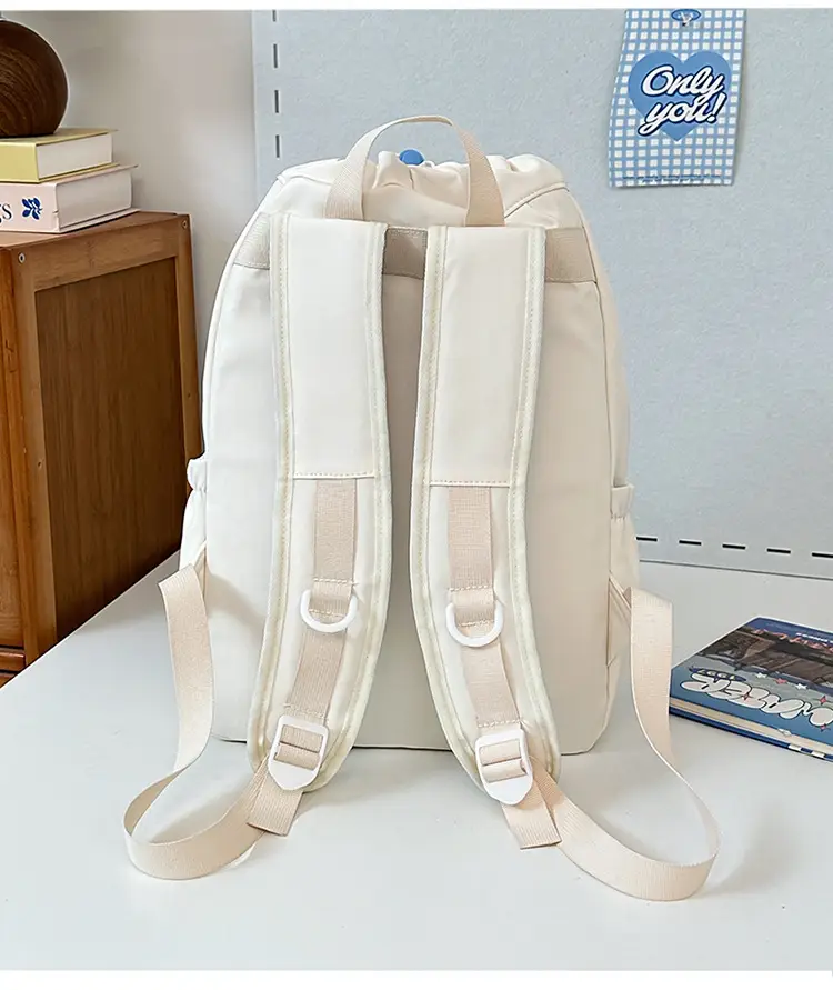 Light Green Casual Backpack for Women with Drawstring Closure — feature 12