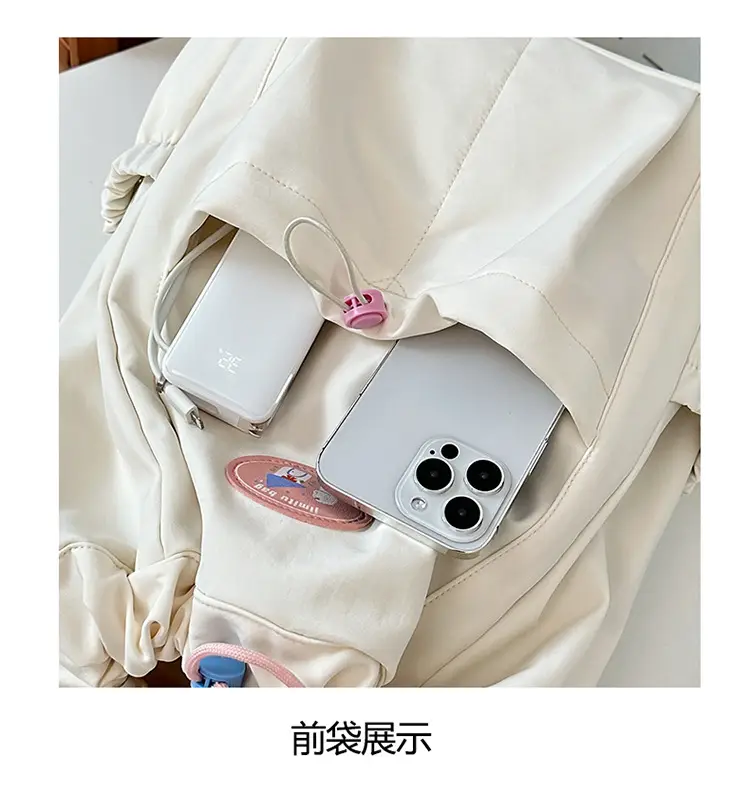 Light Green Casual Backpack for Women with Drawstring Closure — feature 15