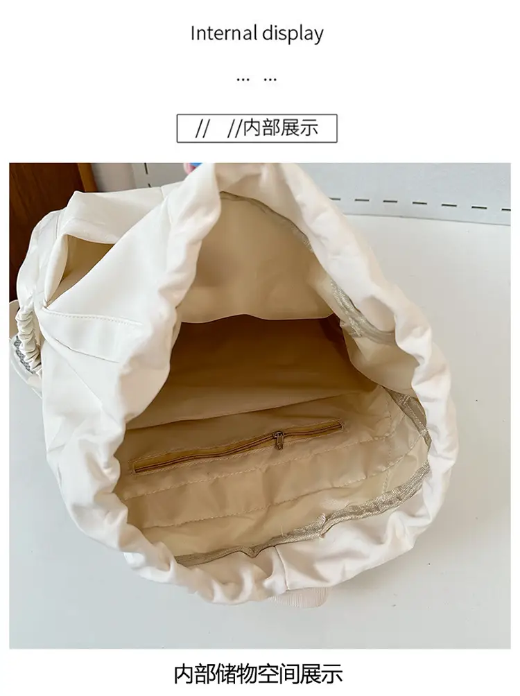 Light Green Casual Backpack for Women with Drawstring Closure — feature 19