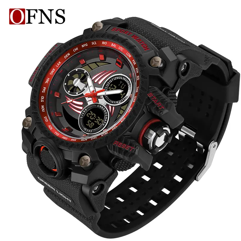 O'Fani Red Sport Watch with Digital Display - Image 9