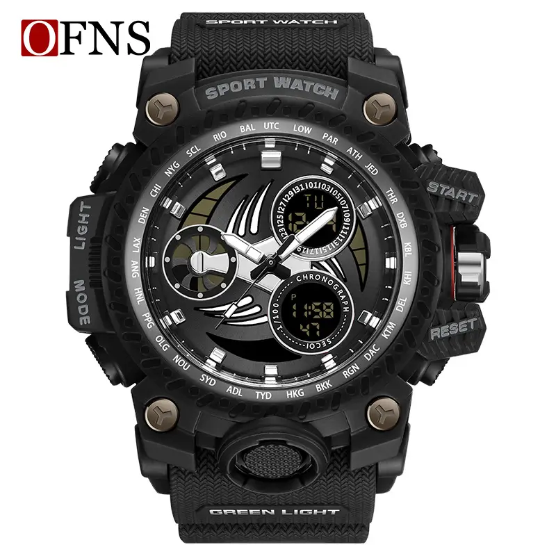 O'Fani Red Sport Watch with Digital Display - Image 3