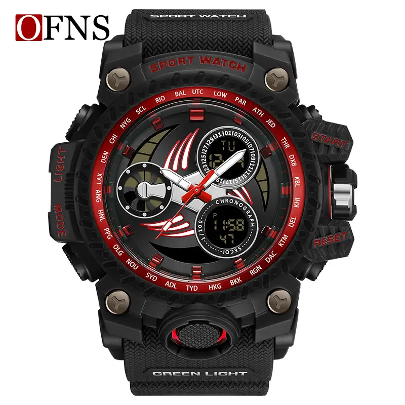 O'Fani Red Sport Watch with Digital Display - Image 6